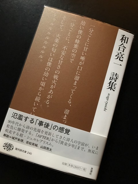 現代詩文庫 和合亮一詩集』(思潮社)、ついに刊行!: 城戸朱理の 現代詩文庫 和合亮一詩集』(思潮社)、ついに刊行!: 城戸朱理の